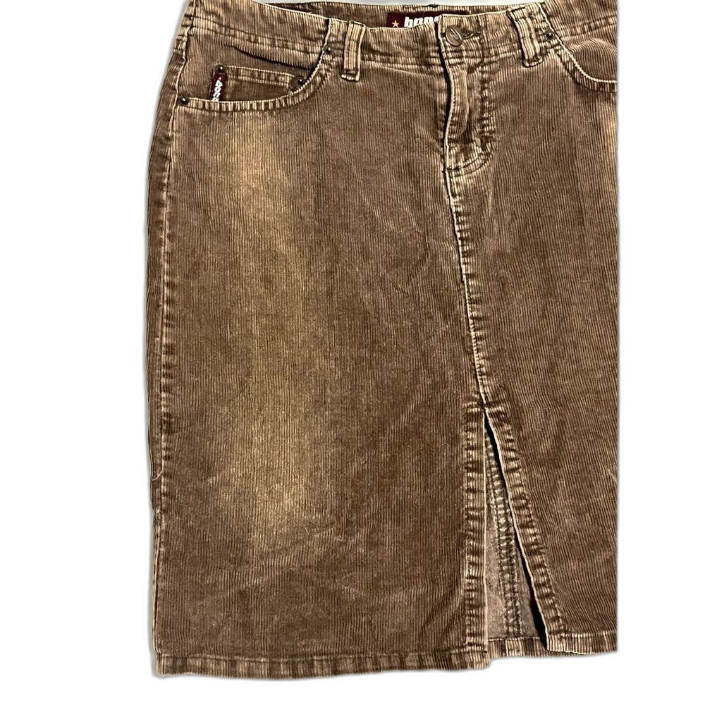 Bongo Jeans Brown Corduroy Hipster Skirt with Pockets Women’s Size 7 - Picture 2 of 14